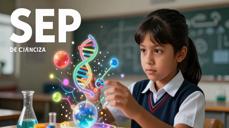 Estudiante aprende ciencia con elementos dinámicos
