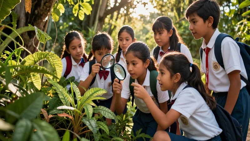 Potencia aprendizaje con recursos para ciencias naturales de SEP 4 Estudiantes mexicanos exploran la naturaleza con entusiasmo
