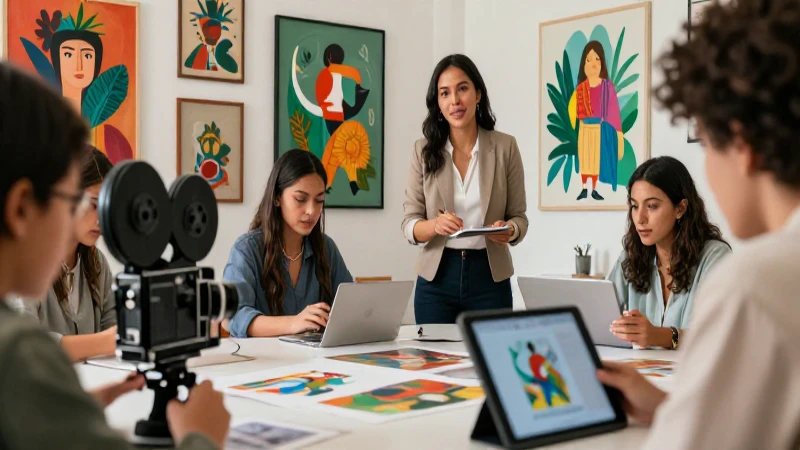 Artista moderniza clase de arte con cámara vintage y tablet