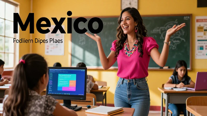 Recursos actualizados para docentes: La clave para el éxito en la Nueva Escuela Mexicana 5 Maestra mexicana dinámica en clase moderna