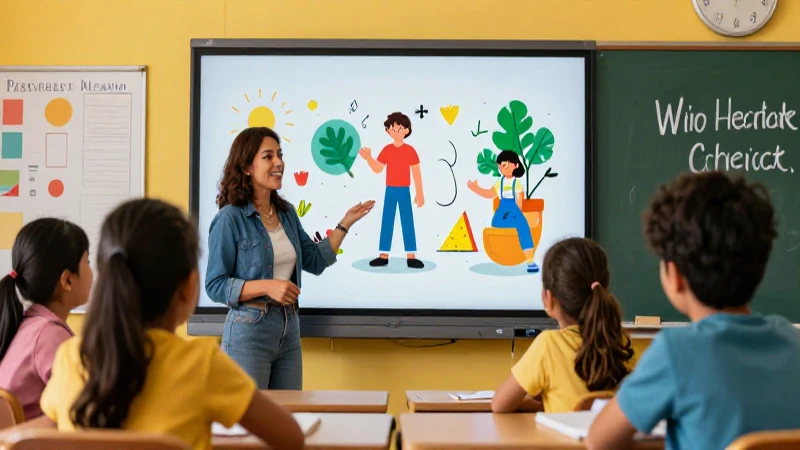 Potencia la tecnología en la Nueva Escuela Mexicana con estos recursos indispensables 4 Maestra mexicana enseña con tecnología interactiva