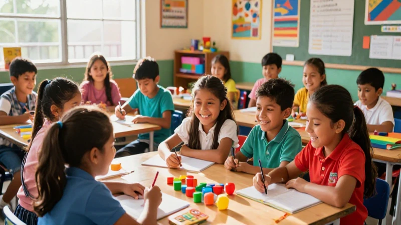 Recursos educativos inclusivos: ¡Estate al día con las adaptaciones y desarrollos para la diversidad cultural! 3 Niños diversos aprenden en México bajo cálida luz