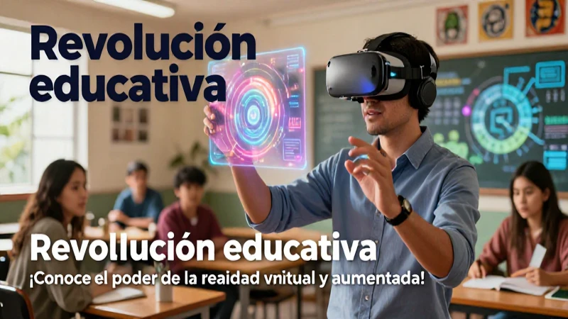 Revolución educativa: ¡Conoce el poder de la realidad virtual y aumentada! 5 Profesor mexicano con VR en clase moderna