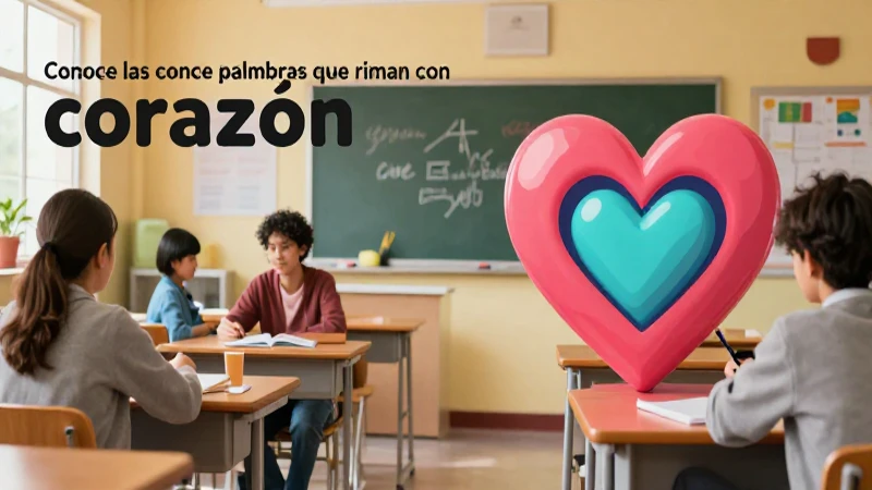 Cubierta educativa de rimas y corazón