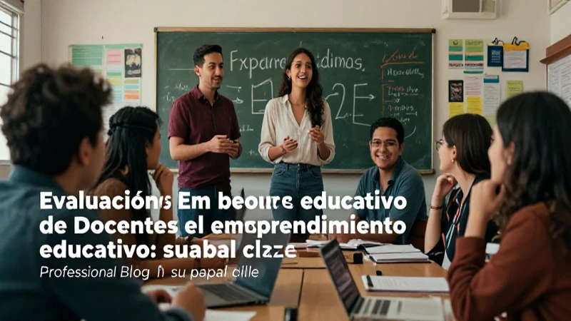 Docentes impulsando el emprendimiento educativo: su papel clave 5 Docentes impulsando emprendimiento educativo