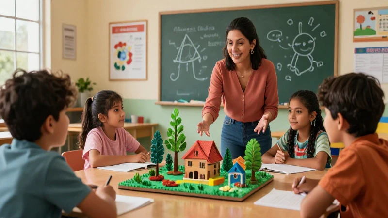 Docentes impulsando el emprendimiento educativo: su papel clave 4 Aula mexicana vibrante con proyecto sostenible