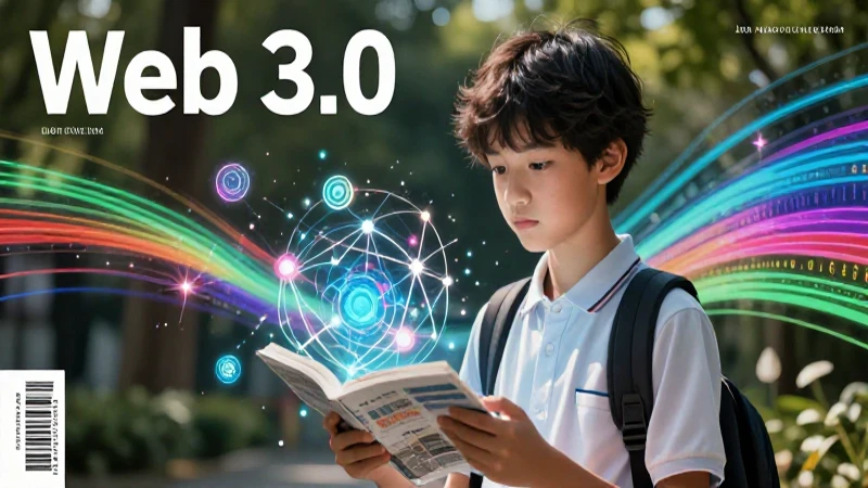 Web3.0: estudiante joven ante datos descentralizados