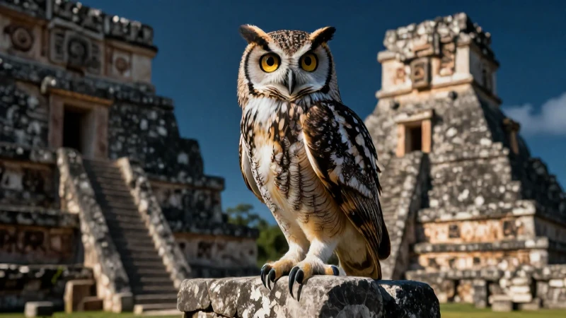 Lechuza en ruinas, significado de ley y mito