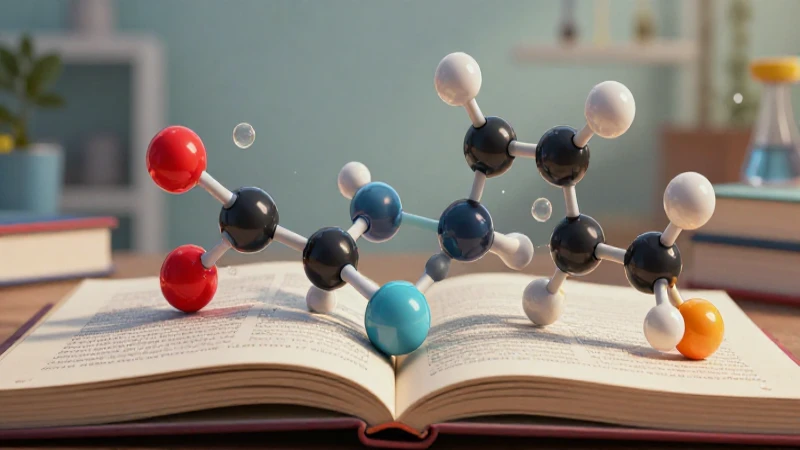 Estructuras moleculares fusionadas con libros educativos