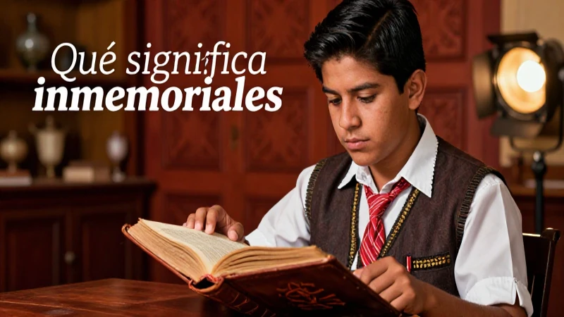 Qué significa inmemoriales: definición y concepto claros 3 Estudiante mexicano estudia el origen de la palabra