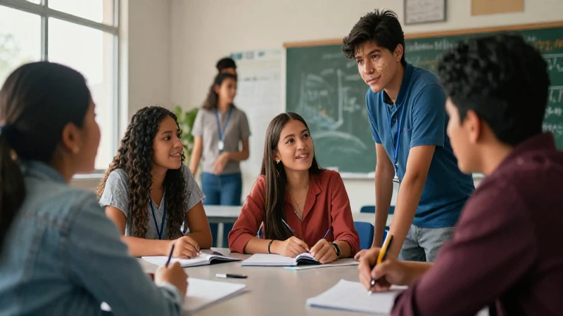 El impacto del NEM en la educación: Conoce su significado y valor 3 Estudiantes mexicanos en aula moderna