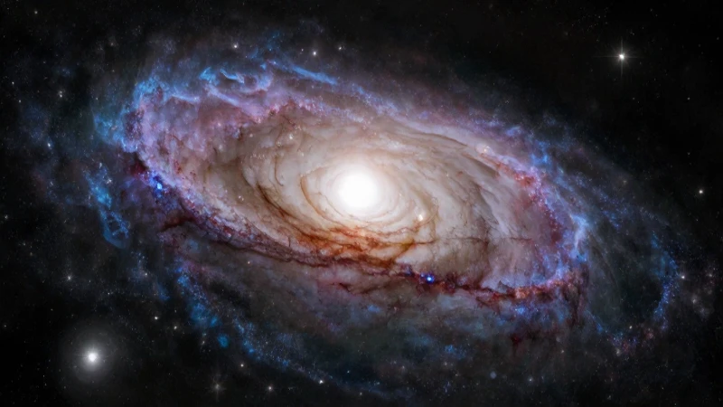 Vibrante galaxia espiral cósmica detallada