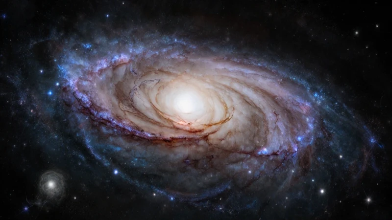 Galaxia espiral majestuosa y vibrante