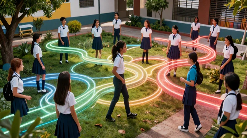 Estudiantes mexicanos simbolizando normas sociales