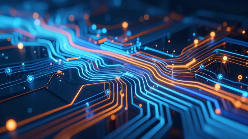 Visualización abstracta de datos con circuitos luminosos y contraste