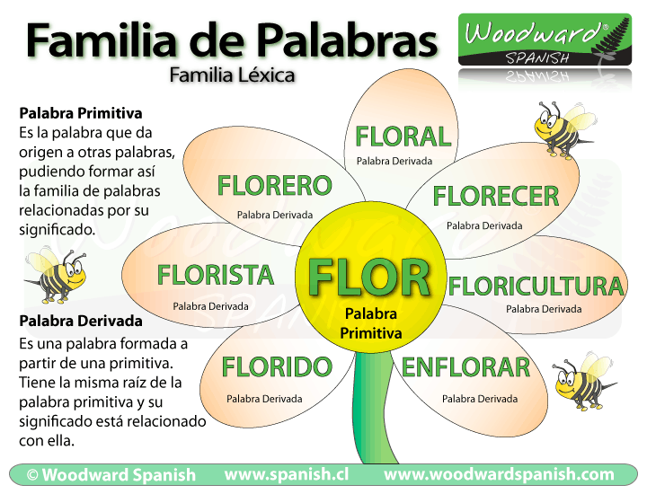 que son las palabras como se forman y cuales son sus familias