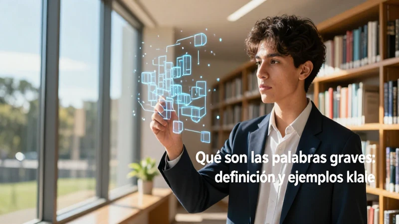 Estudiante analiza palabras graves con bloques holográficos