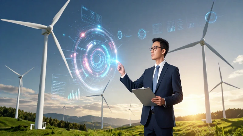 Conoce las tecnologías limpias: ¡El futuro de la sostenibilidad! 4 Emprendedor presenta tecnología limpia futurista con gráficos vibrantes
