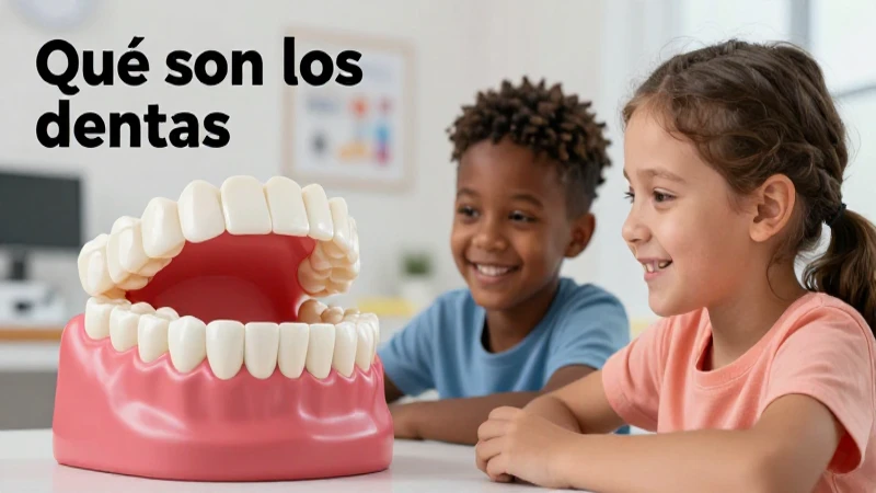 Niño observa dientes en un render moderno