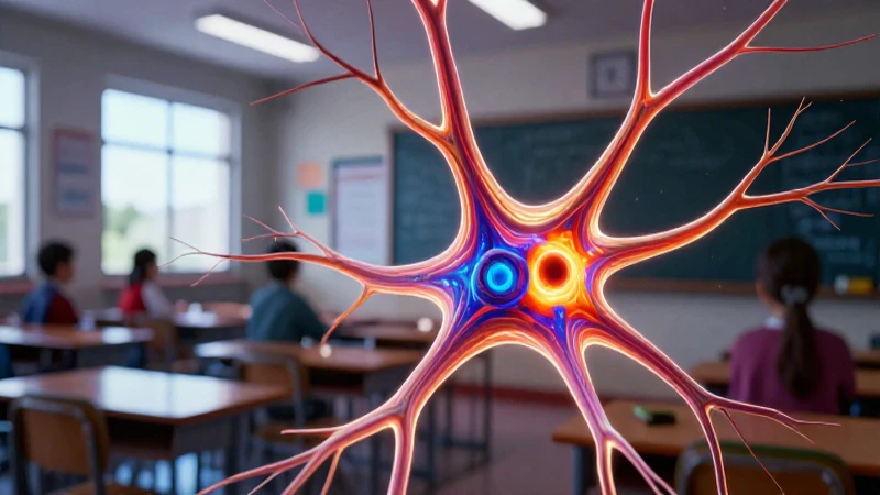 Red neural vibrante en aula mexicana moderna