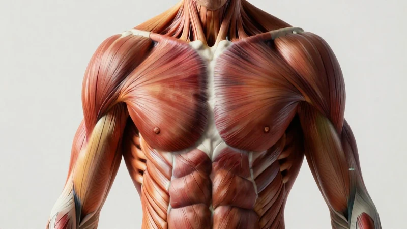 Torso musculoso hiperrealista con estética académica moderna