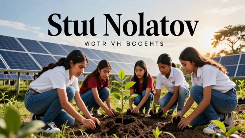 Estudiantes mexicanos plantan árboles en ecosistema solar