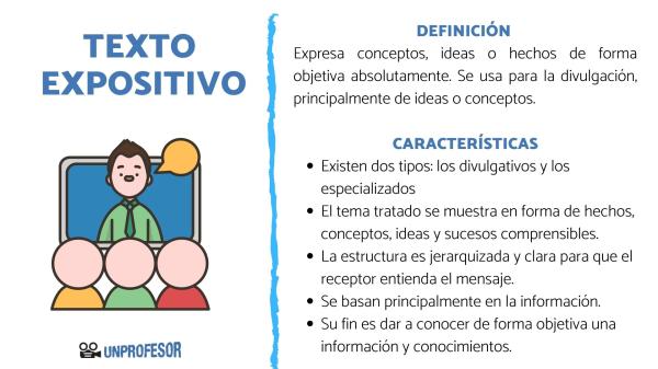 que son los textos expositivos y sus caracteristicas
