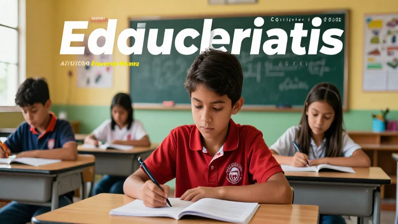 Joven estudiante dinámico en un aula moderna