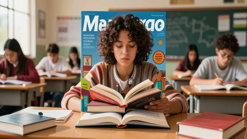 Revista educativa vibrante con estética mexicana moderna