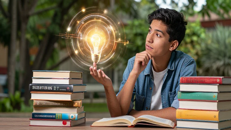 Estudiante mexicano en portada educativa dinámica