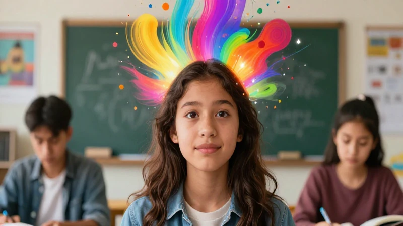 Qué son pensamientos: definición, tipos y conceptos clave 8 Estudiante diverso y vibrante con luz de pensamiento
