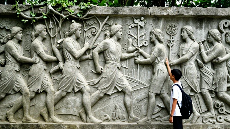 Conoce todo sobre los relieves: definición, tipos y características 6 Relieve monumental con estudiante en escena