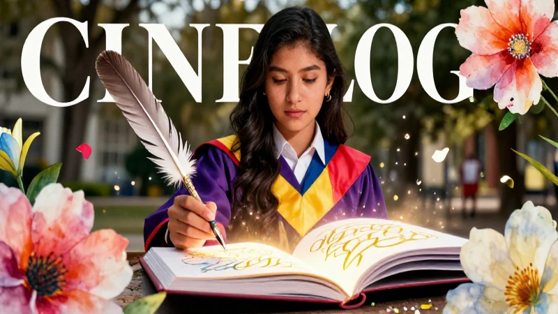 Estudiante mexicano con pluma y cuaderno en estética educativa