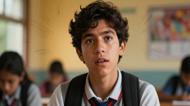 Retrato vibrante de estudiante mexicano apasionado