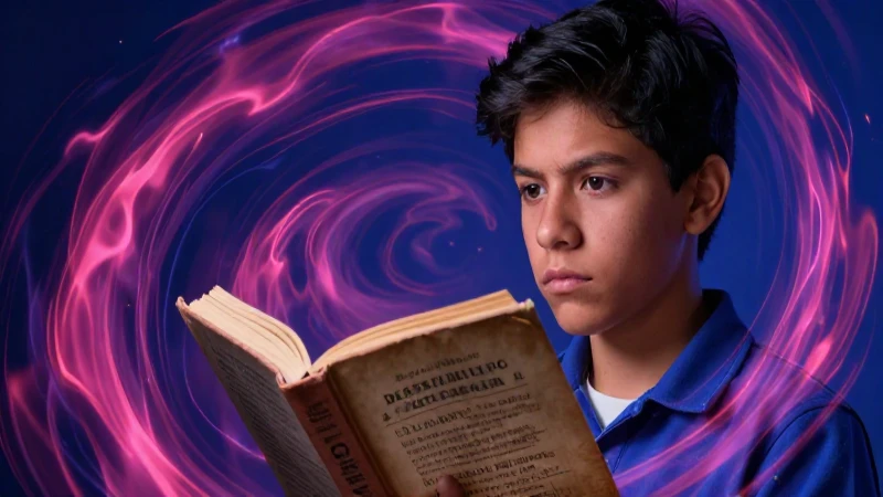 Estudiante pensativo con energía intensa