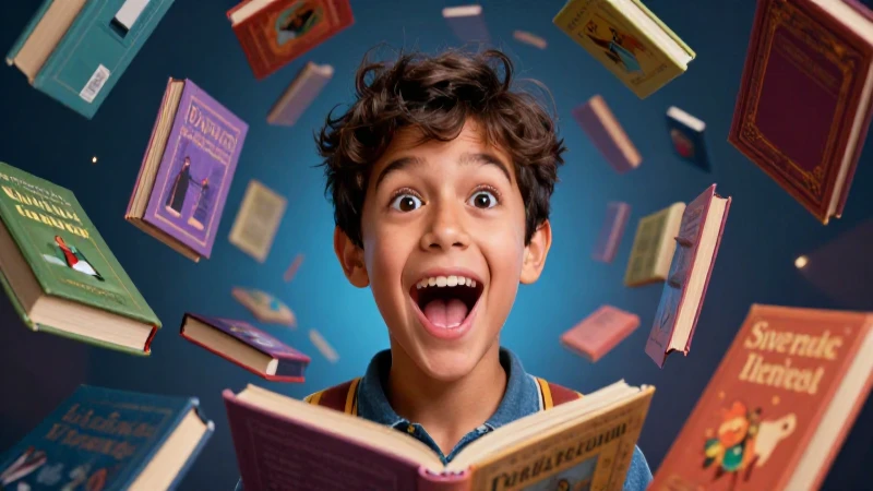 Explora géneros literarios en ilustración vibrante