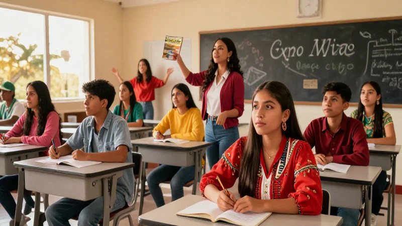 Mexican estudiantes vibrantes, portada profesional de magazine