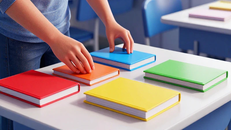 Libros coloridos y modernos en aula mexicana