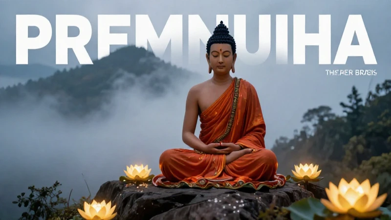 Siddhartha medita en una montaña mística