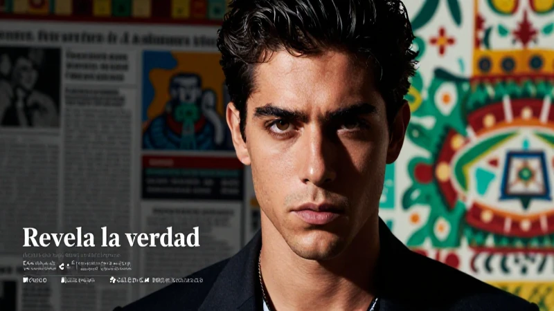 Retrato cinematográfico de joven con aura periodística