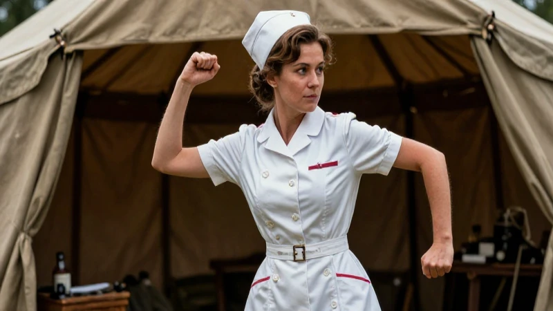 Conoce quiénes fueron los protagonistas de la Primera Guerra Mundial 5 Enfermera de la Primera Guerra Mundial con pose dramática
