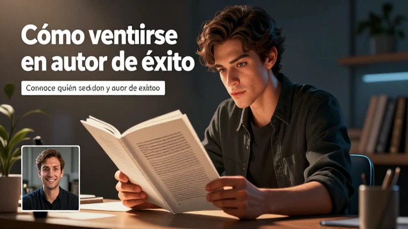 Autor de éxito mira su manuscrito en un blog profesional