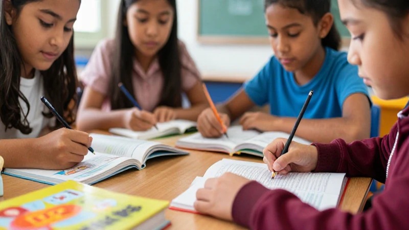 Desvelando la polémica: Detractores de los libros de texto gratuitos 3 Estudiantes mexicanos aprendiendo dinámicamente en aula moderna