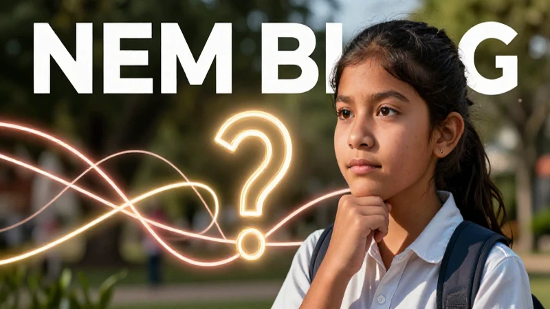 Estudiante reflexivo con pregunta educativa moderna