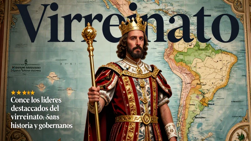 Conoce los líderes destacados del virreinato: historia y gobernantes 5 Virrey regio con cetro en colonial América