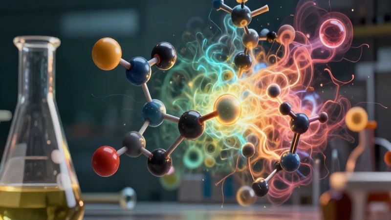 Química orgánica: Concepto, historia y compuestos clave 3 Estructura orgánica molecular en estilo cinemático