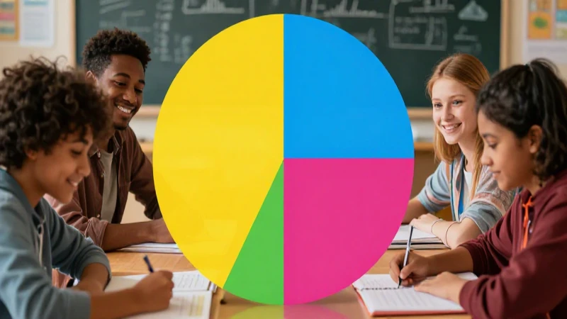 Quinta parte: Aprende sobre 2/5 y su cálculo fácil 3 Ilustración vibrante de aprendizaje con diagrama educativo