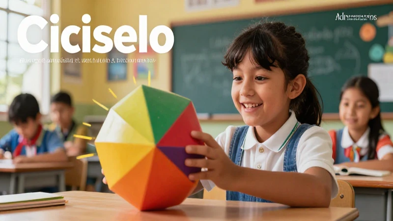 Quinta parte: Aprende sobre 2/5 y su cálculo fácil 4 Estudiante alegre observa objeto geométrico vibrante