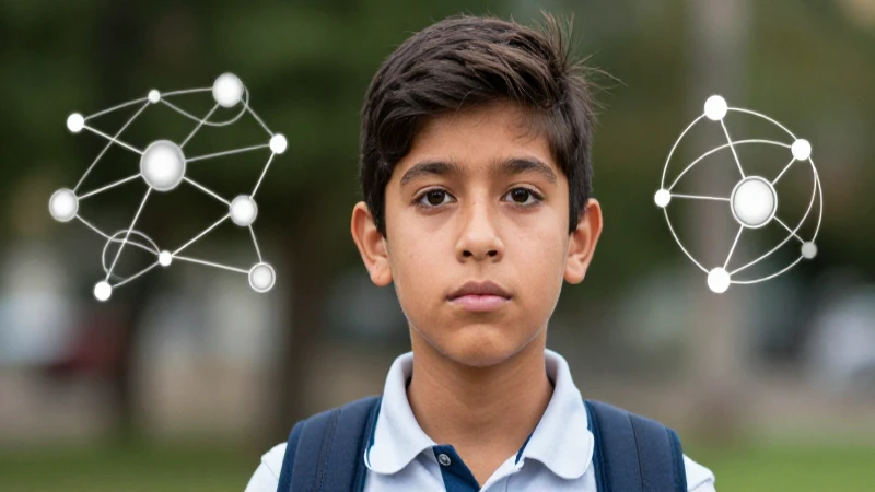 Joven estudiante mexicano con retrato dinámico e ilustrativo