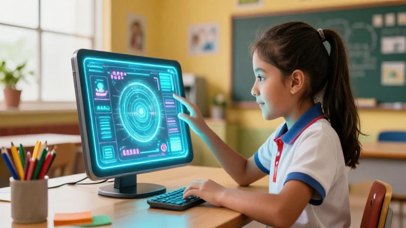 Radix Education: Innovación en Aprendizaje Personalizado 3 Estudiante interactúa con un holograma educativo mexicano